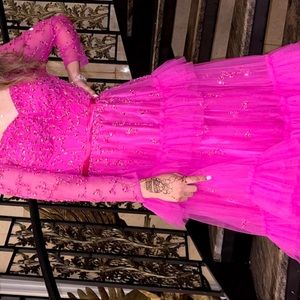 Additional pictures of Custom Fuchsia gown